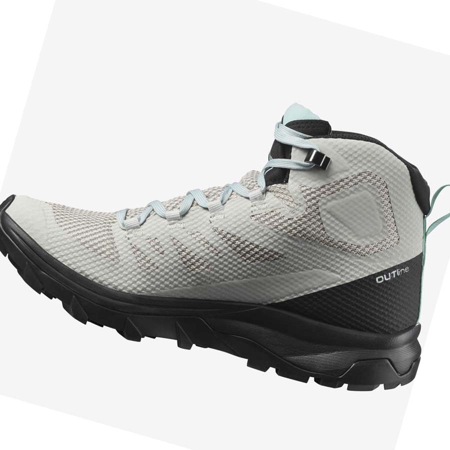 Salomon WoOUTLINE MID GORE-TEX Túracipő Női Bézs | HU 2835NWY